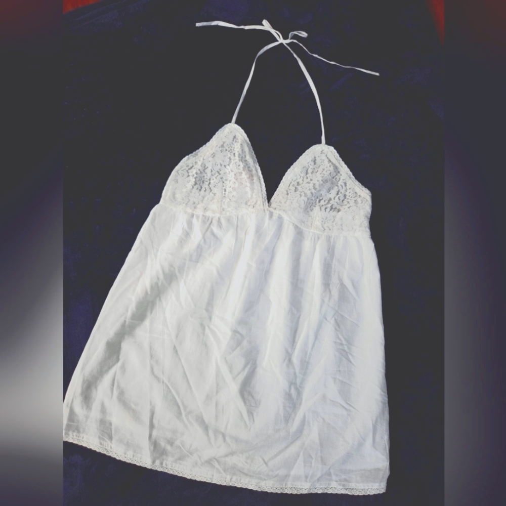 NWT Evelyn Halter Mini Dress In White, Size 10